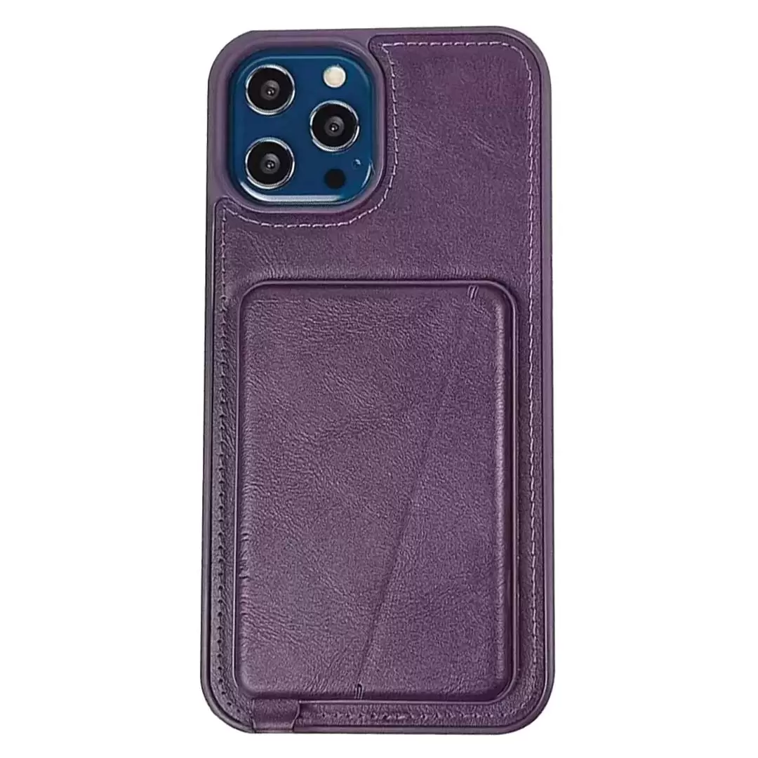 iPhone 15 Pro Max/iPhone 14 Pro Max Modern Hidden Card Holder Case Purple